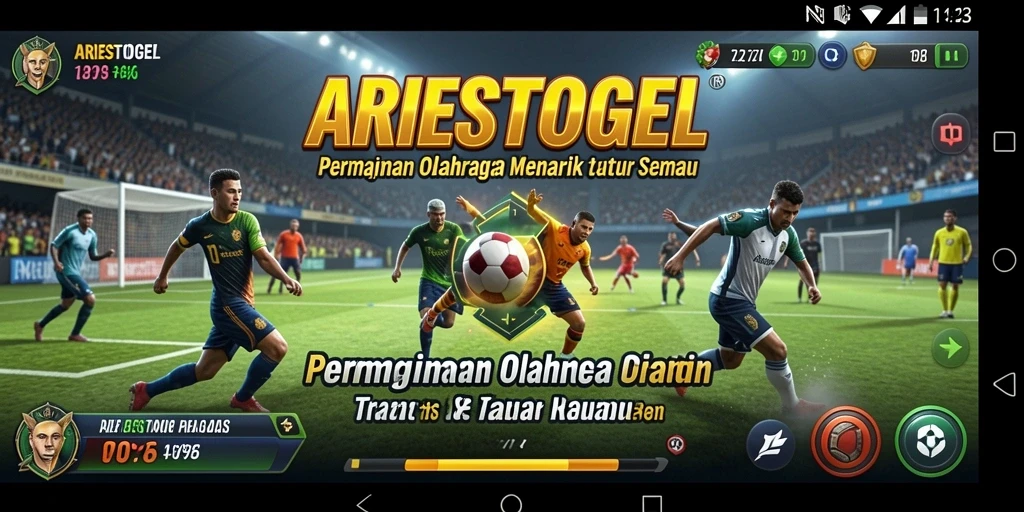 Tampilan menarik dari gameplay ARIESTOGEL yang penuh aksi olahraga.