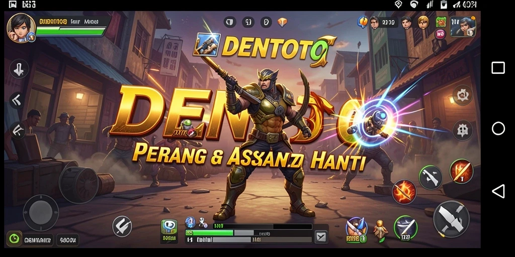 Tampilan gameplay seru DENTOTO dengan aksi mendebarkan.