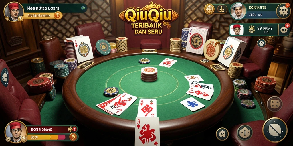 Screenshot gameplay QiuQiu yang seru dan kompetitif.