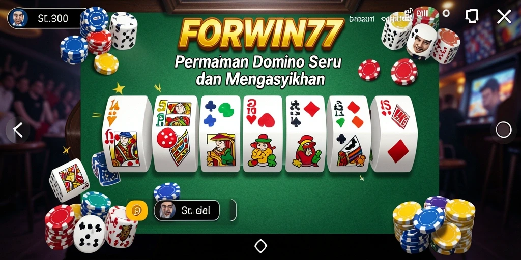 Gameplay seru dari FORWIN77 yang menampilkan permainan domino.