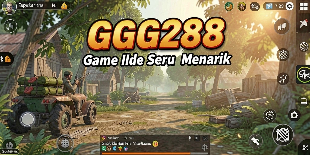 Screenshot gameplay GG288 menampilkan aktivitas pengumpulan sumber daya yang seru.