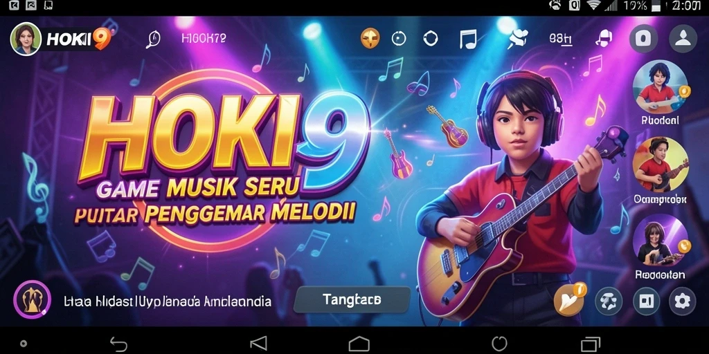 Tangkapan layar gameplay HOKI9 menunjukkan interaksi musik yang menyenangkan.
