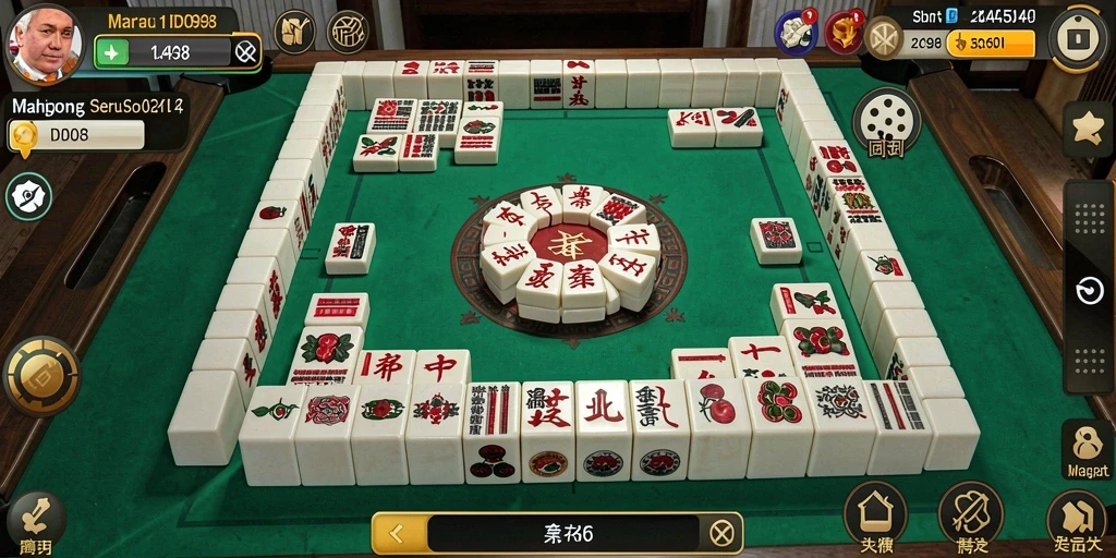 Screenshot ID098 menampilkan gameplay Mahjong yang menarik dan menantang.