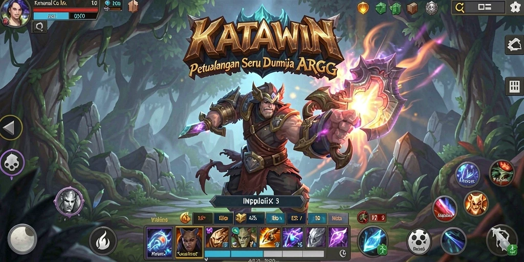 Tampilan gameplay KATAWIN yang penuh aksi di dunia ARPG.