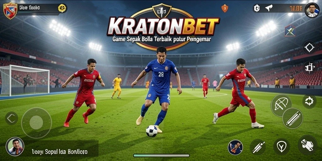 Tangkapan layar dari gameplay KRATONBET yang menampilkan aksi sepak bola yang mendebarkan.