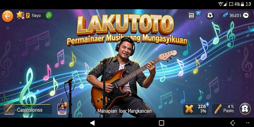 Tampilan screenshot LAKUTOTO yang menunjukkan gameplay interaktif.