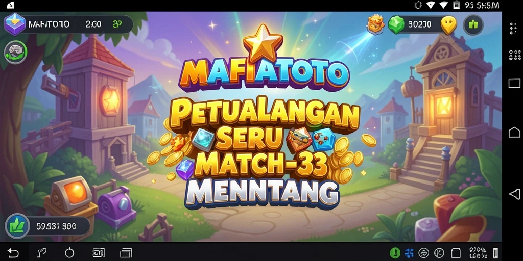 Tampilan gameplay seru MAFIATOTO dengan tantangan Match-3 yang memikat.