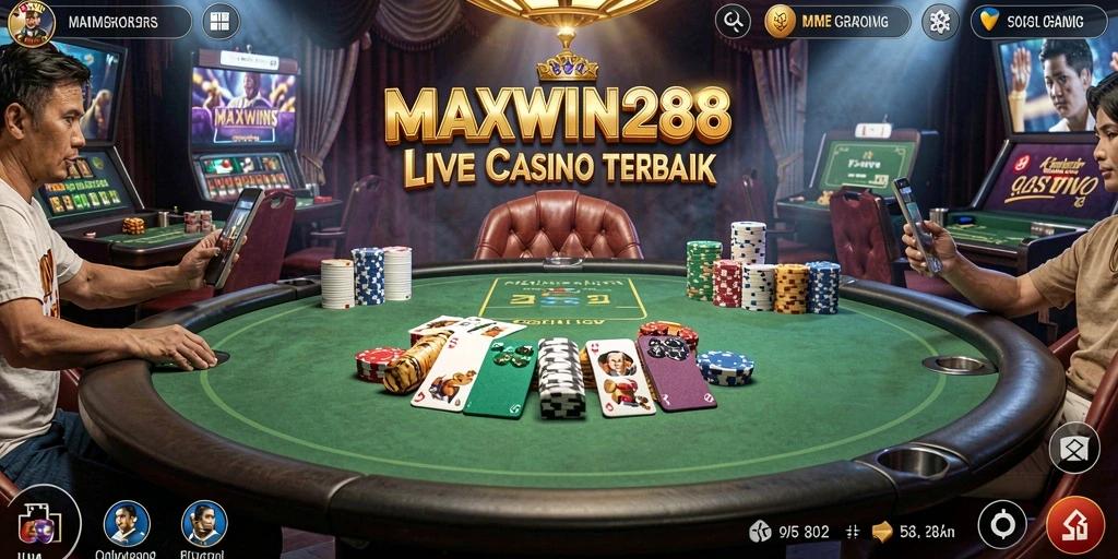 Tampilan gameplay LIVE yang mendebarkan di MAXWIN288.