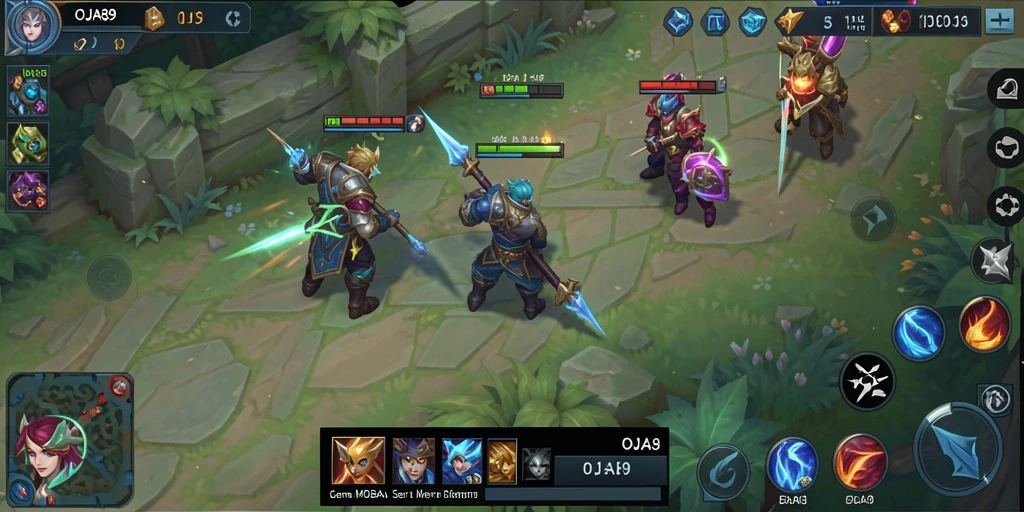 Tampilan utama gameplay OJA89 yang menegangkan dalam pertempuran MOBA.