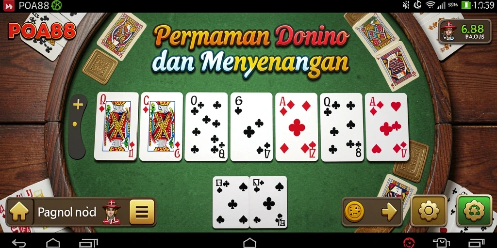 Screenshot gameplay POA88 menampilkan suasana seru permainan Domino.