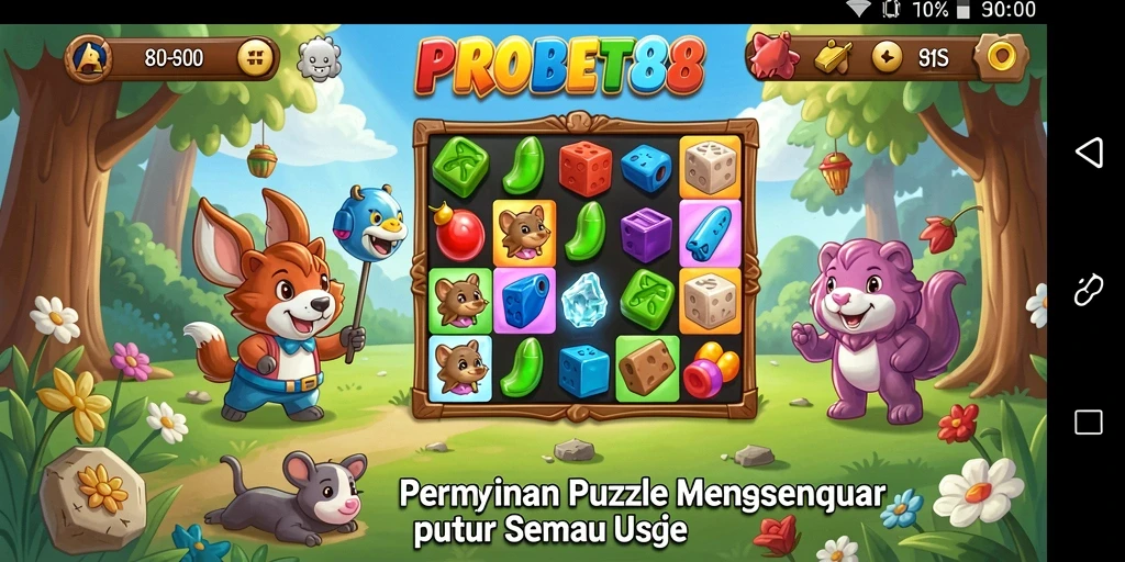 Tampilan gameplay menantang dalam PROBET88 dengan berbagai puzzle menarik.