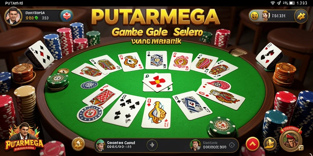 Tampilan seru gameplay PUTARMEGA dalam permainan Gaple.