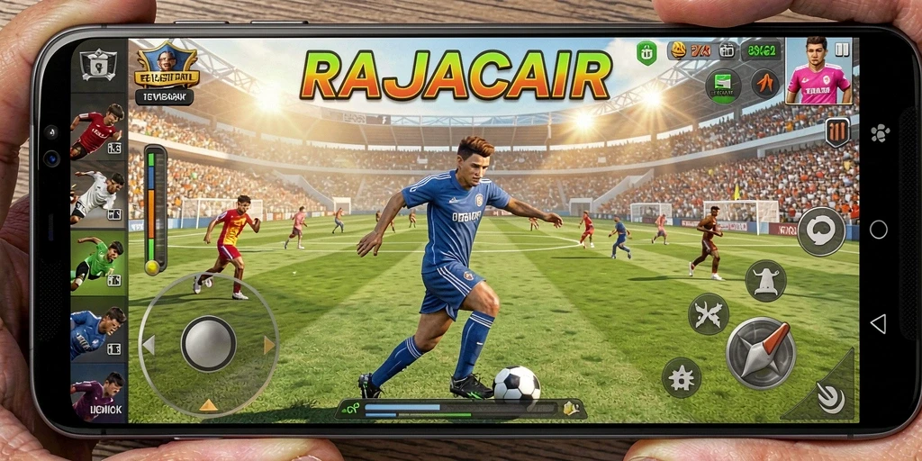 Screenshot gameplay RAJACAIR menampilkan aksi seru dalam olahraga kompetitif.