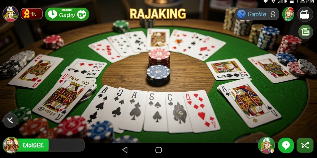 Tampilan gameplay Gaple seru dan mendebarkan di RAJAKING.