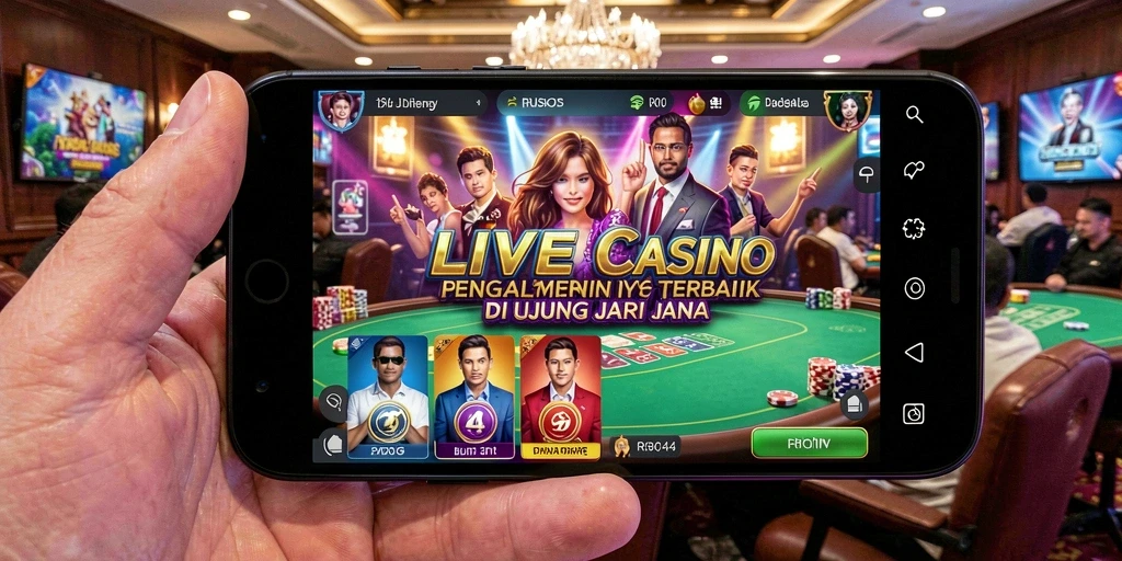 Tampilan menarik gameplay RR44 Live Casino dengan dealer profesional.