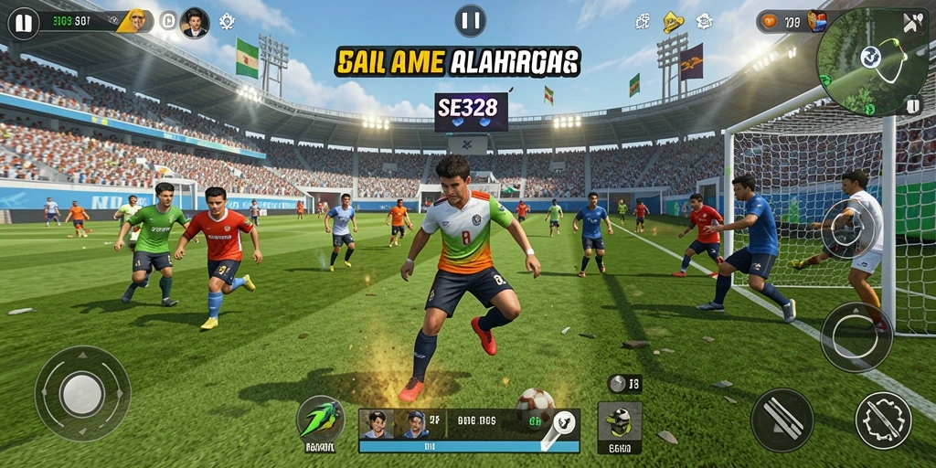 Screenshot SE328 menampilkan aksi seru dalam pertandingan olahraga.