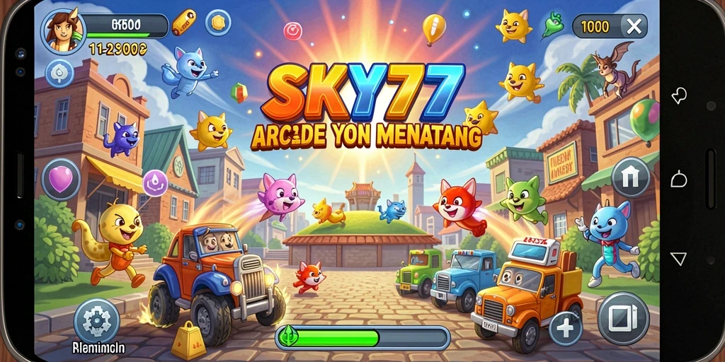 Tampilan gameplay seru dari SKY77 yang penuh dengan aksi.